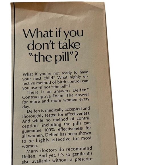 1971 Delfen Contraceptive Foam Ad Partial Page Print Ad Vintage Original u - Picture 4 of 4